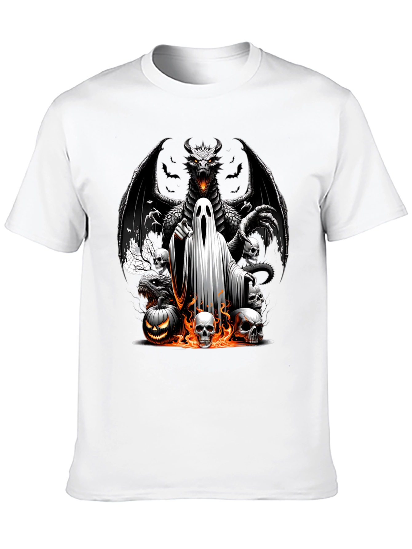 Halloween Dragon Ghost Graphic Tee