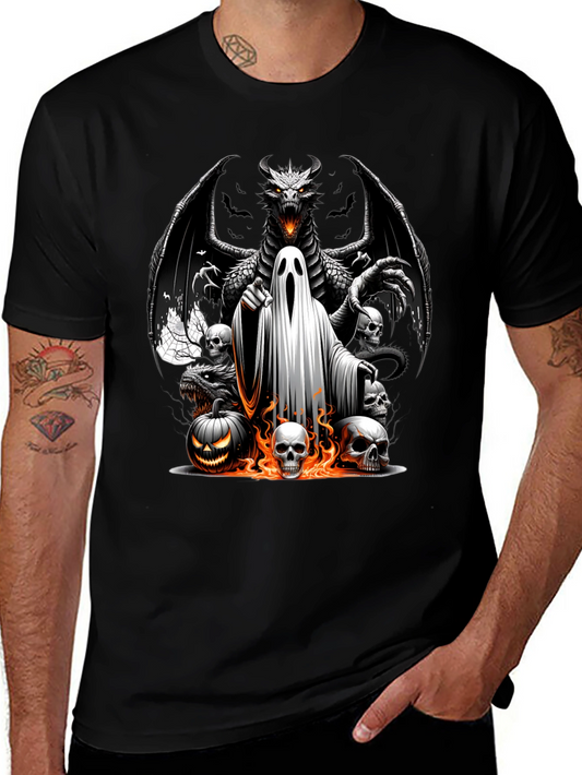 Halloween Dragon Ghost Graphic Tee