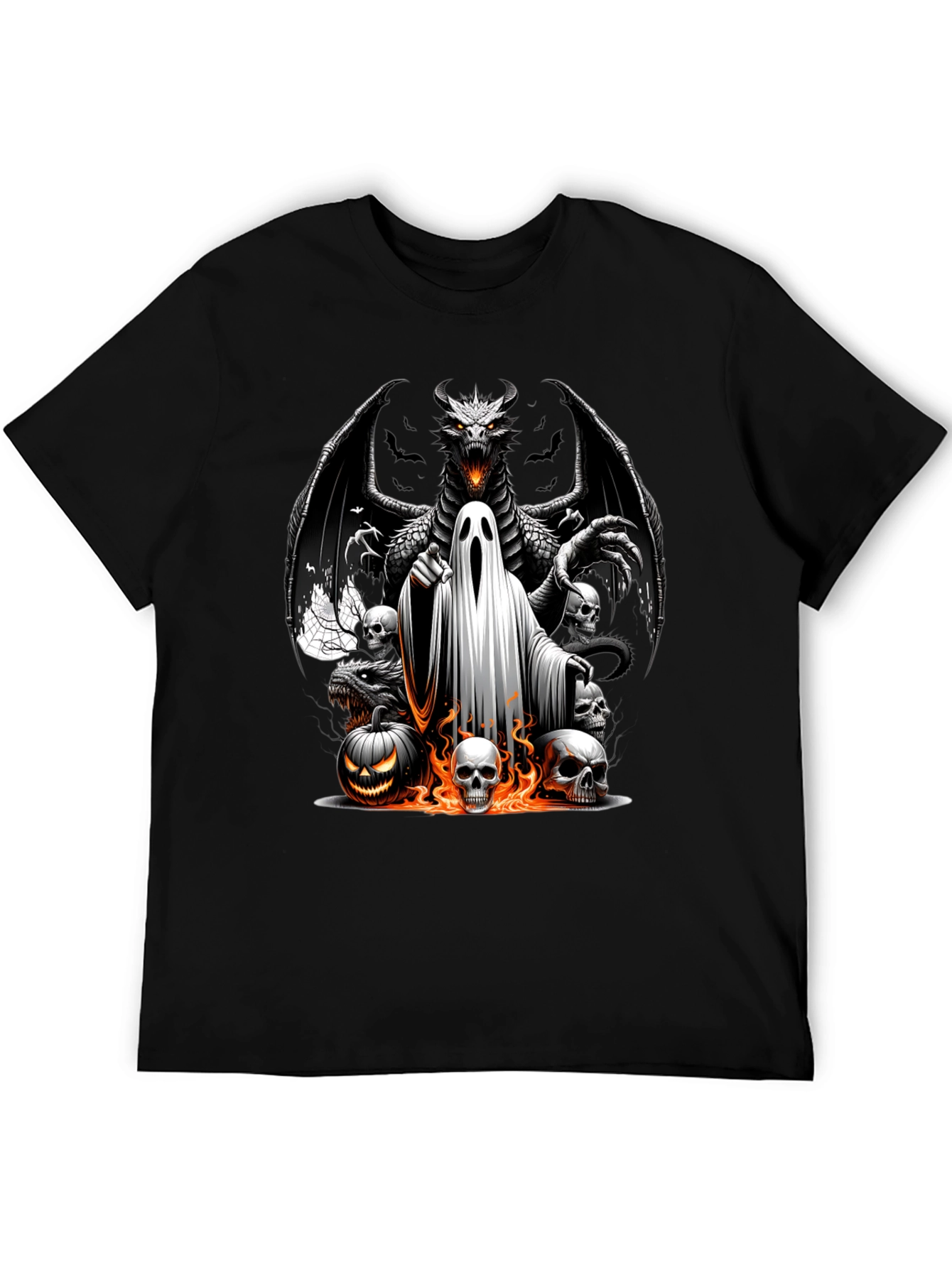 Halloween Dragon Ghost Graphic Tee