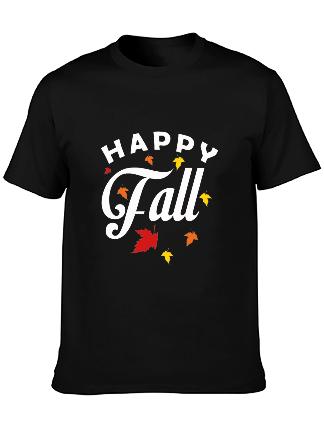 Happy Fall T-Shirt - Autumn Leaves Graphic Tee