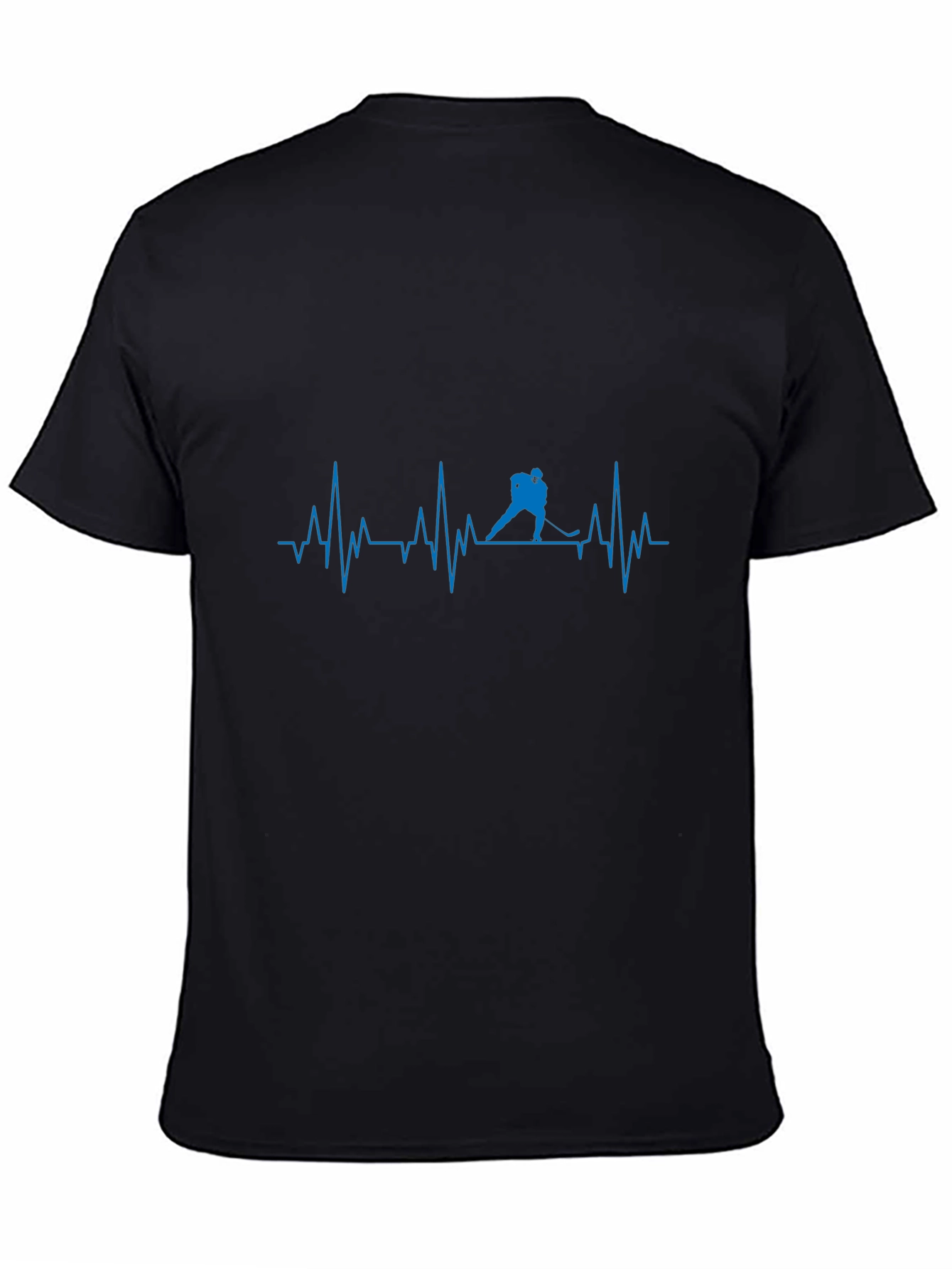 Hockey Heartbeat T-Shirt - Black Cotton Tee
