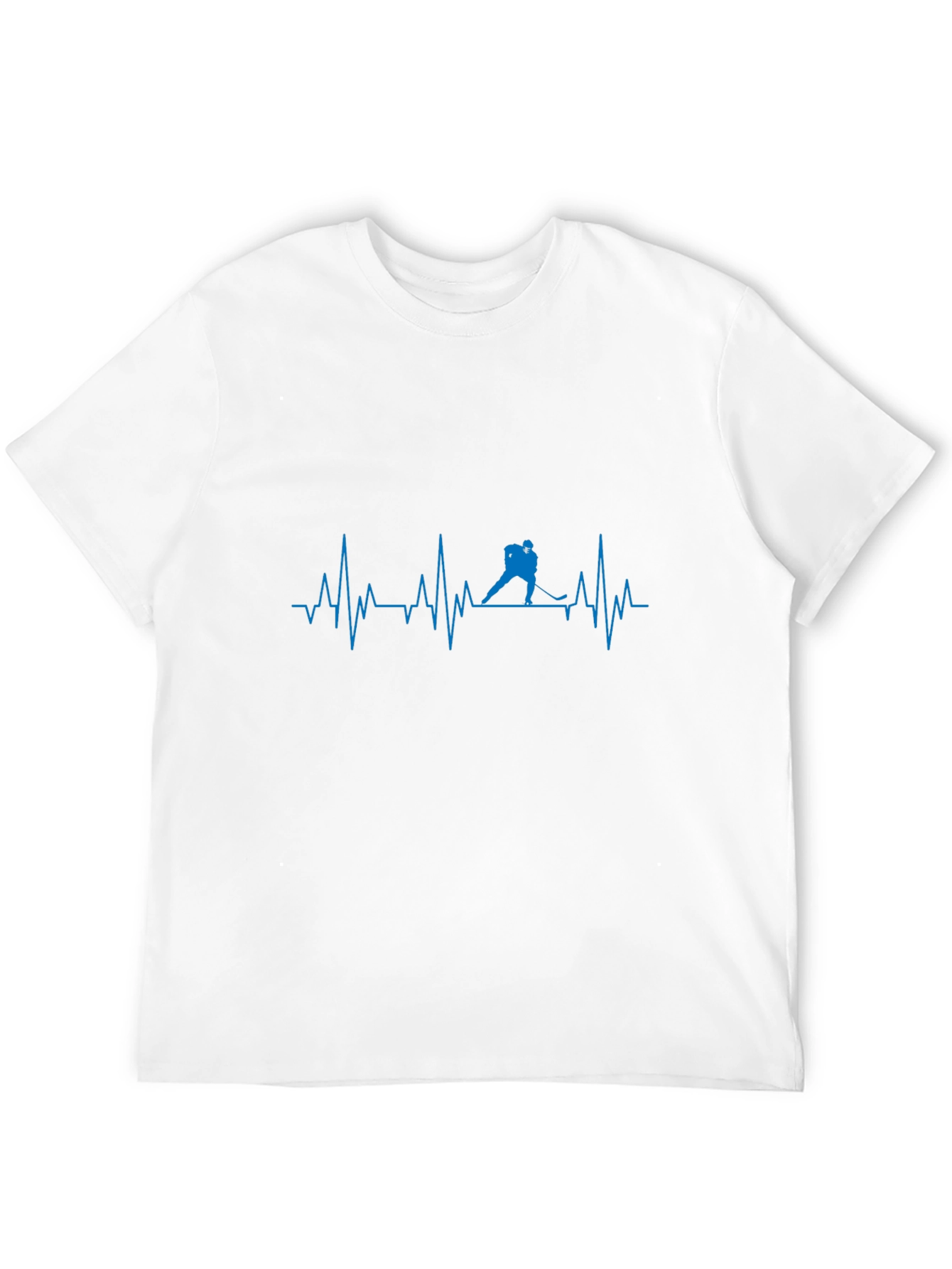 Hockey Heartbeat T-Shirt - Black Cotton Tee