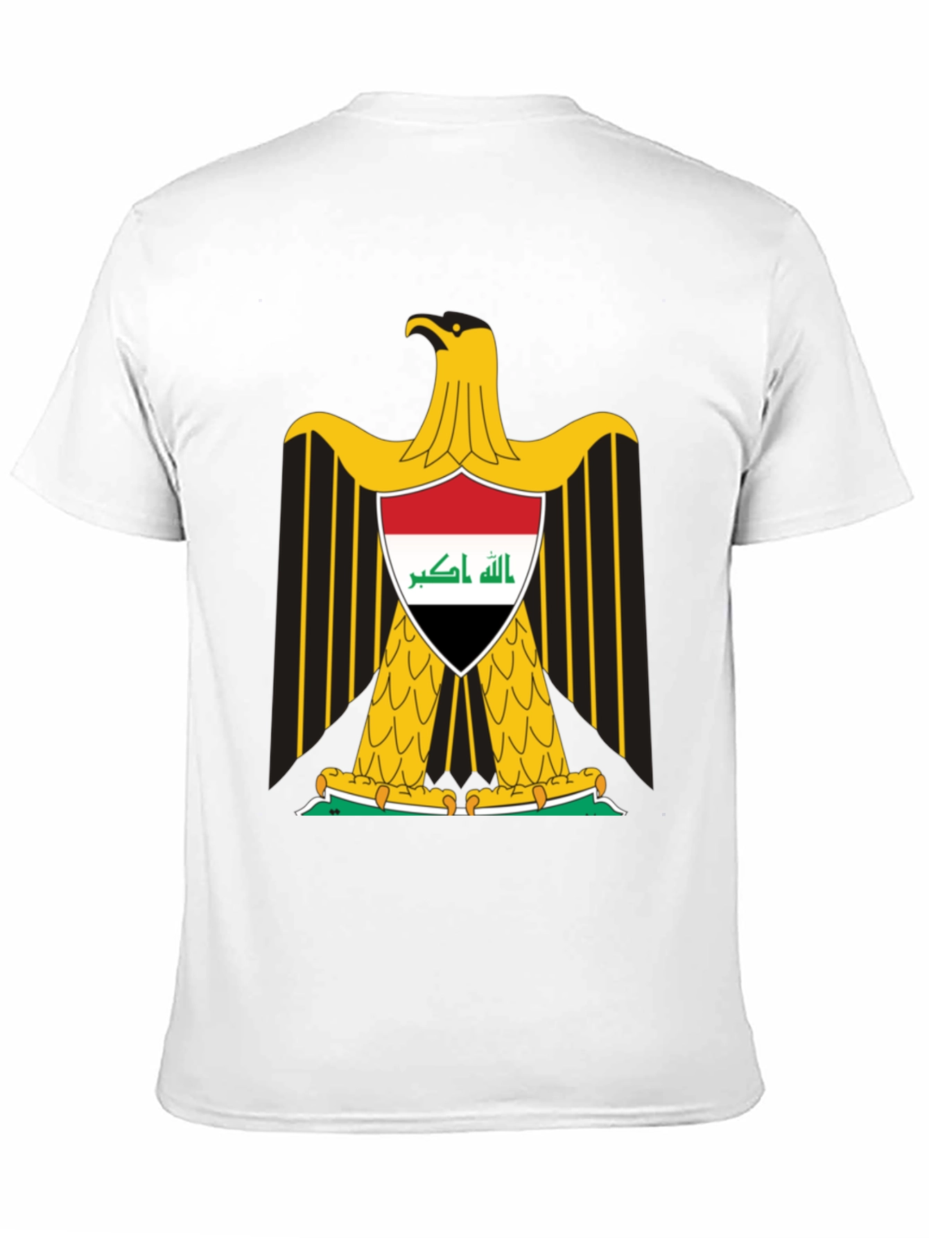 Iraq Flag Eagle Graphic Tee - Black