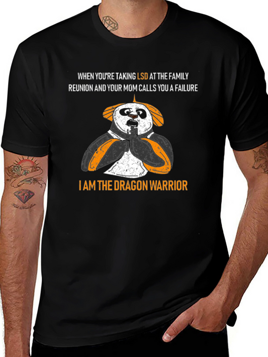 Dragon Warrior Graphic Tee - Funny LSD Panda T-Shirt