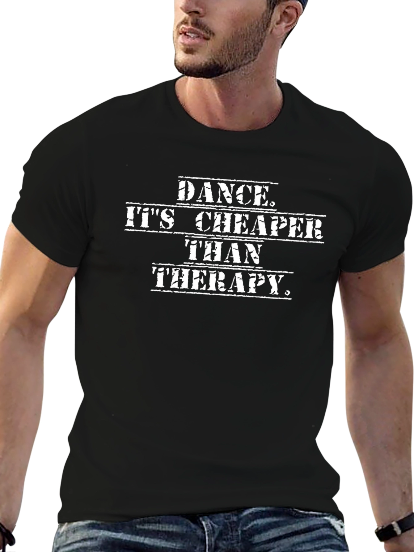 Dance is Cheaper Therapy Black T-Shirt
