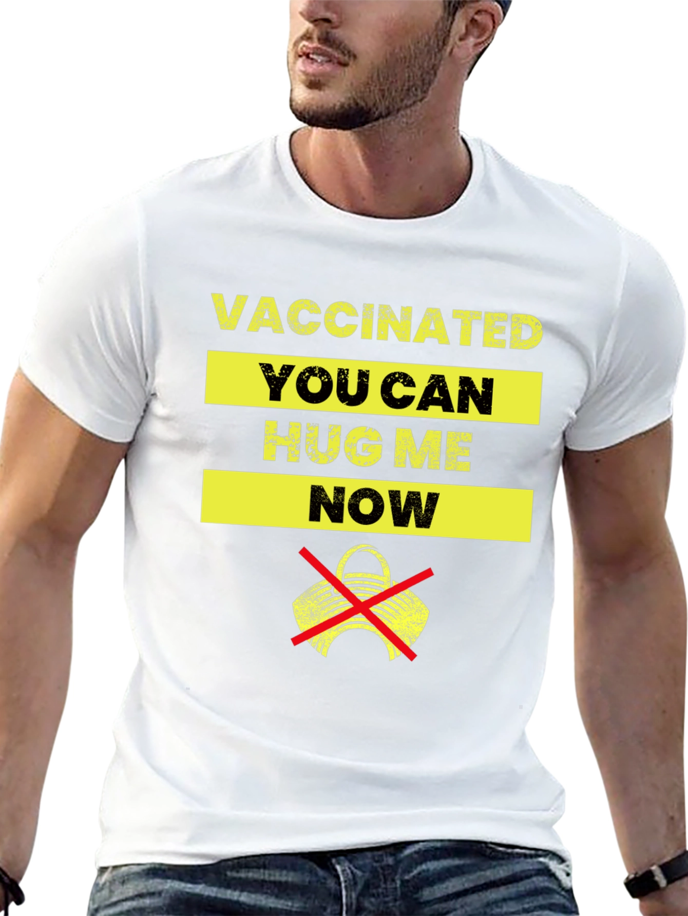 Vaccinated Hug Me Now Graphic T-Shirt