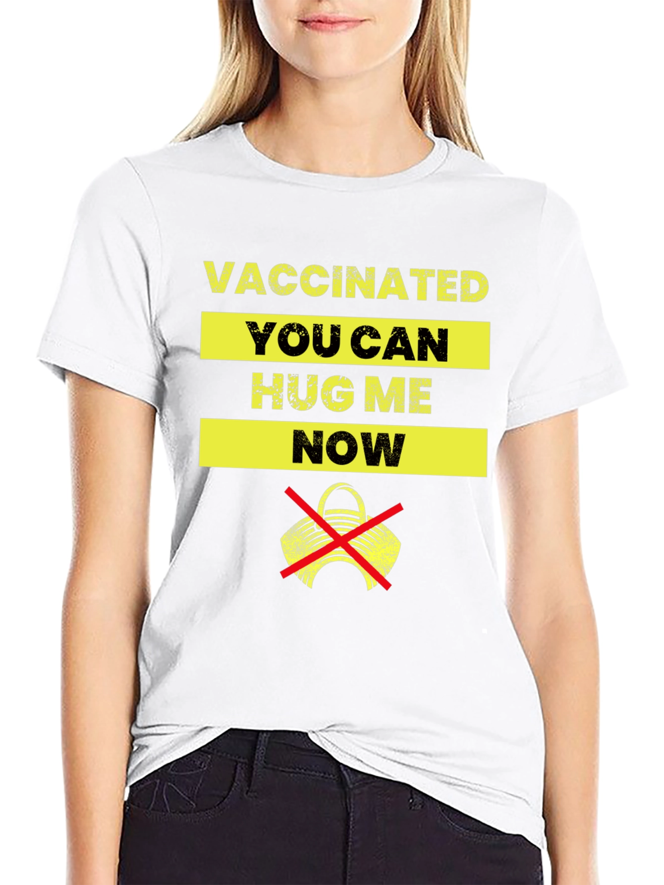 Vaccinated Hug Me Now Graphic T-Shirt