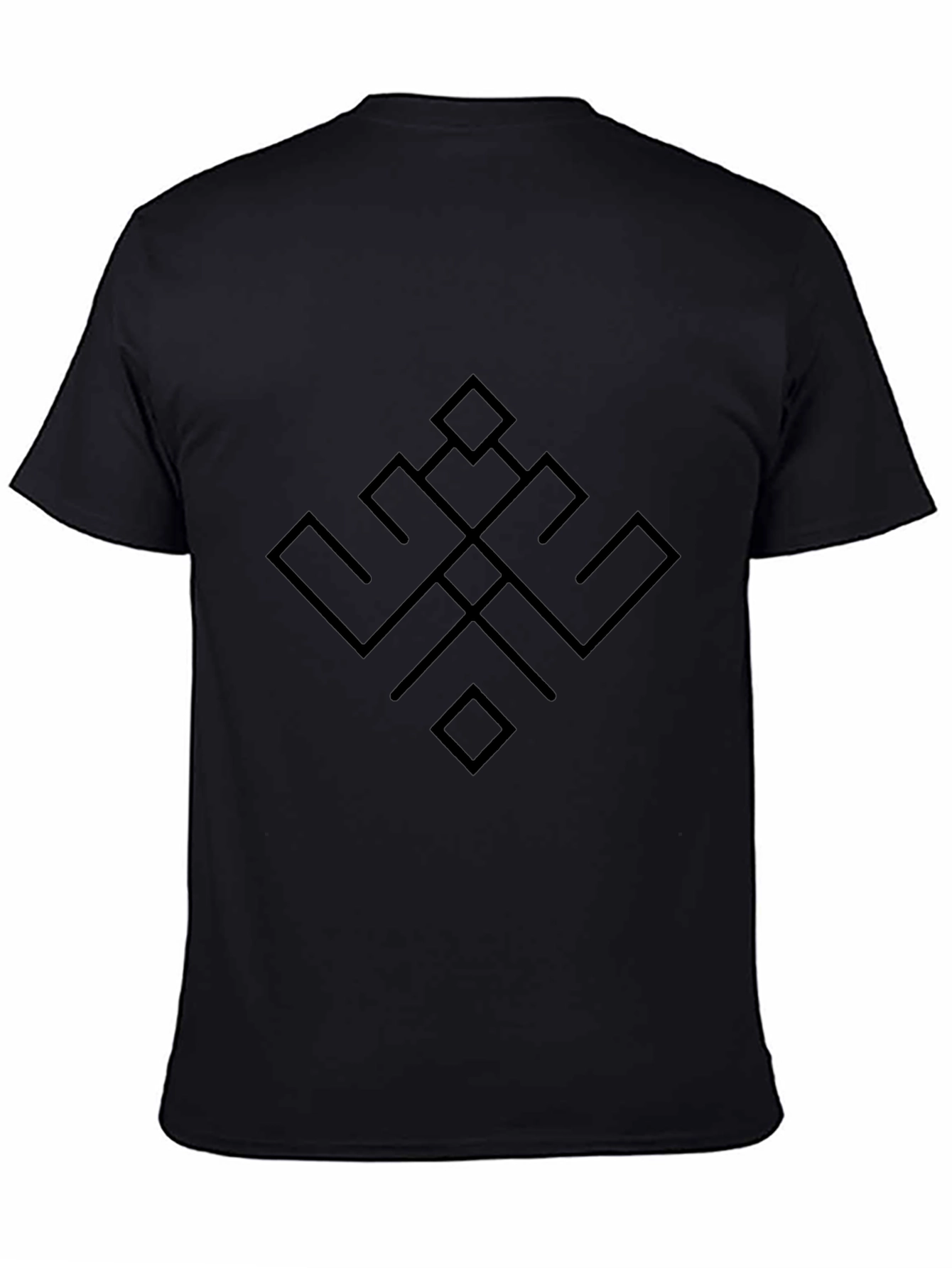 Geometric Symbol Black T-Shirt