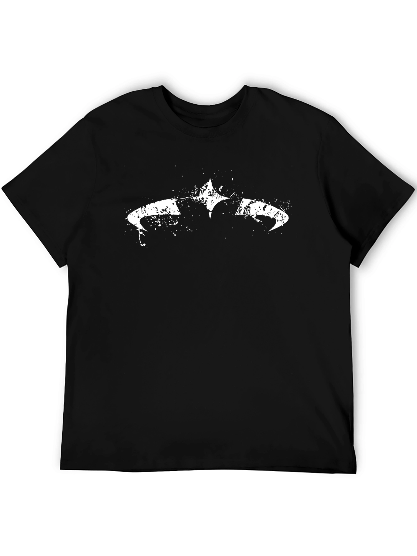 Distressed Batman Logo Black T-Shirt