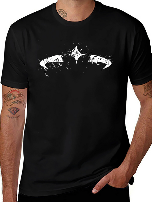 Distressed Batman Logo Black T-Shirt