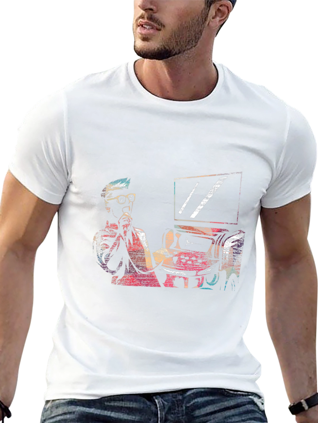 Retro Gamer Graphic Tee - Black Cotton T-Shirt