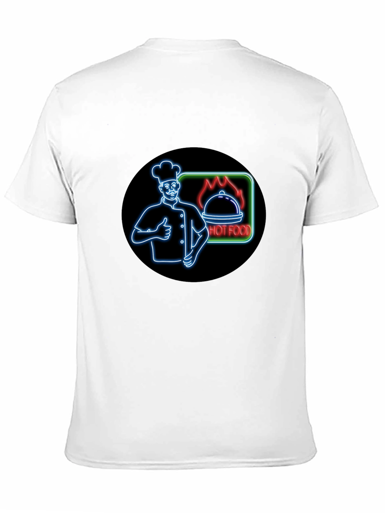 Hot Food Chef Graphic Black T-Shirt