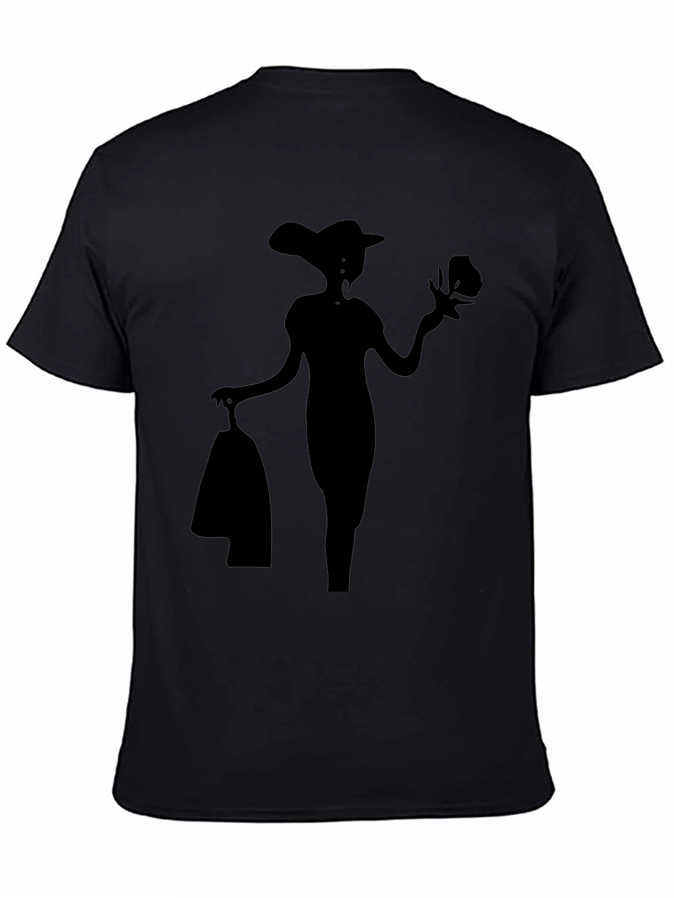 Silhouette Figure Graphic Black T-Shirt
