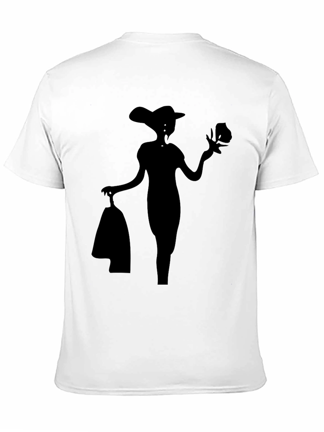 Silhouette Figure Graphic Black T-Shirt