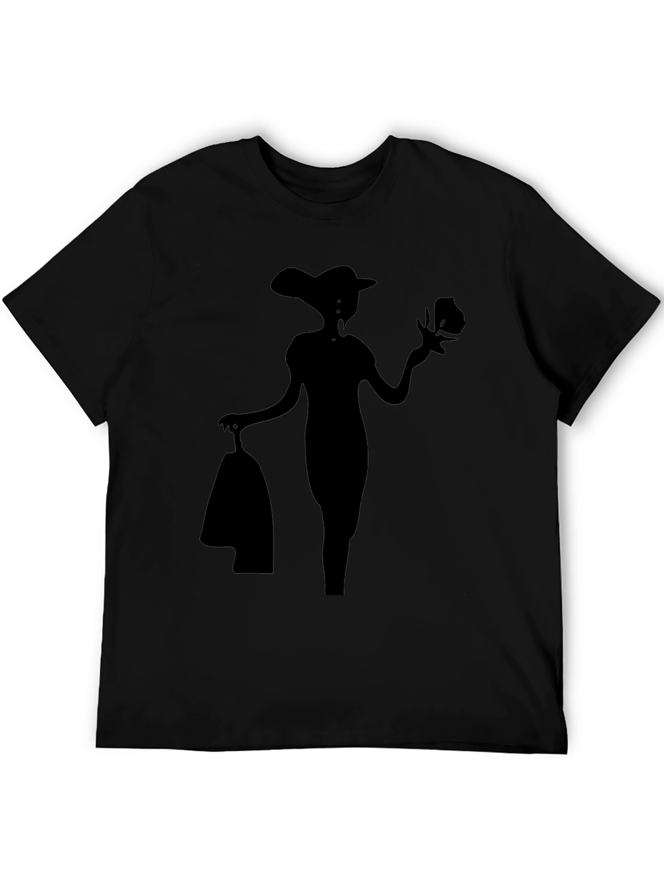 Silhouette Figure Graphic Black T-Shirt