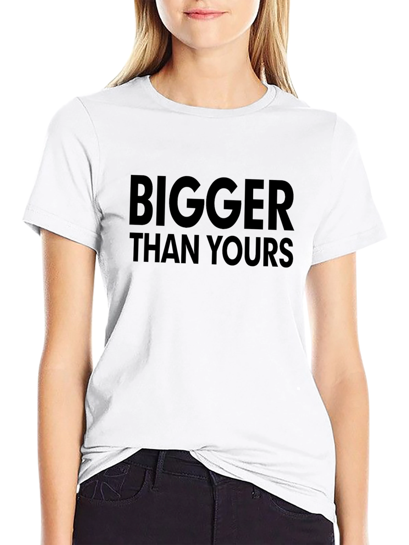 Bigger Than Yours Graphic Black T-Shirt
