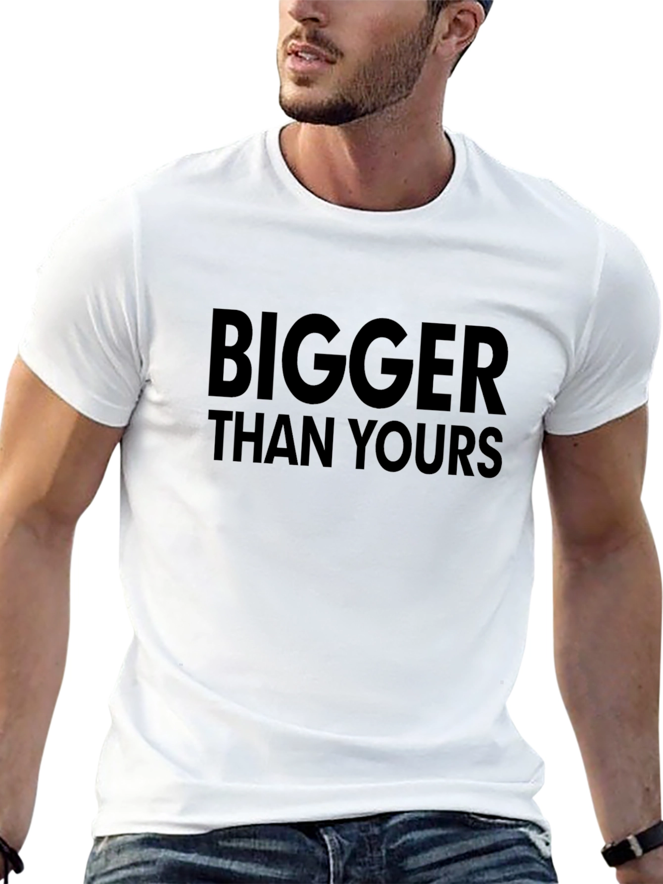 Bigger Than Yours Graphic Black T-Shirt