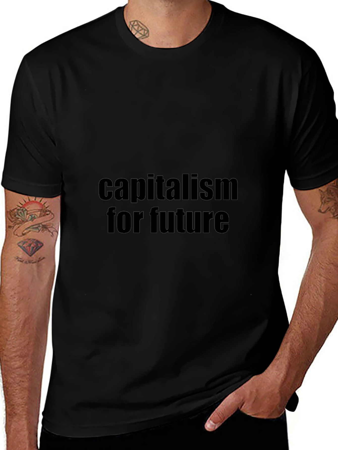Capitalism For Future Black T-Shirt