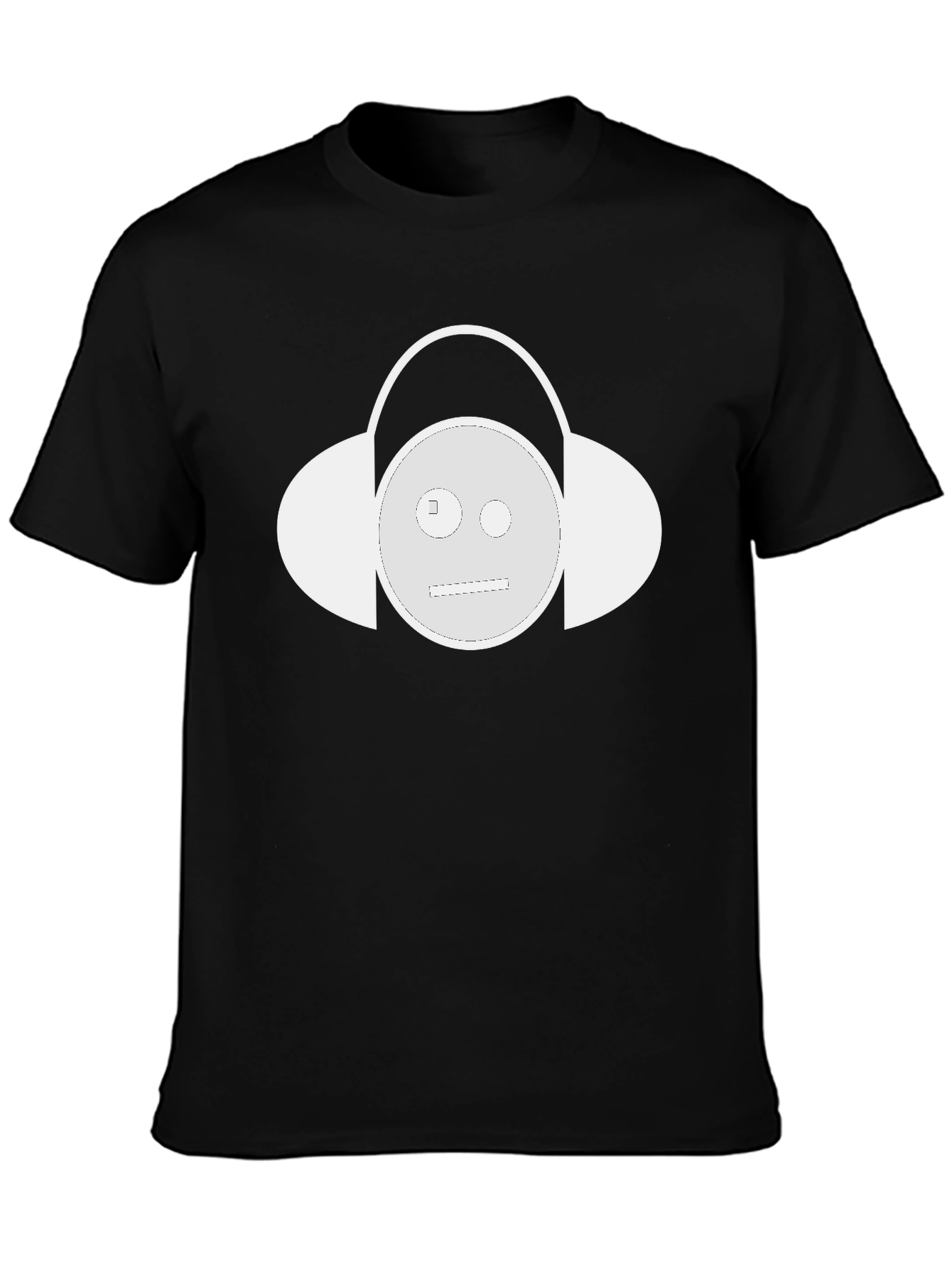 Cool Headphone Smiley Face Graphic T-Shirt