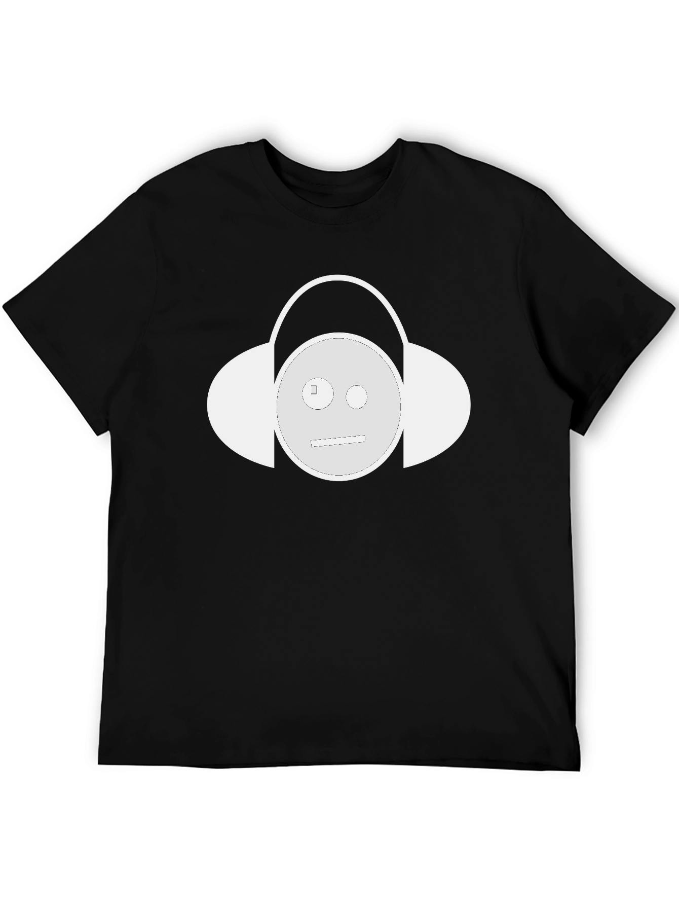 Cool Headphone Smiley Face Graphic T-Shirt