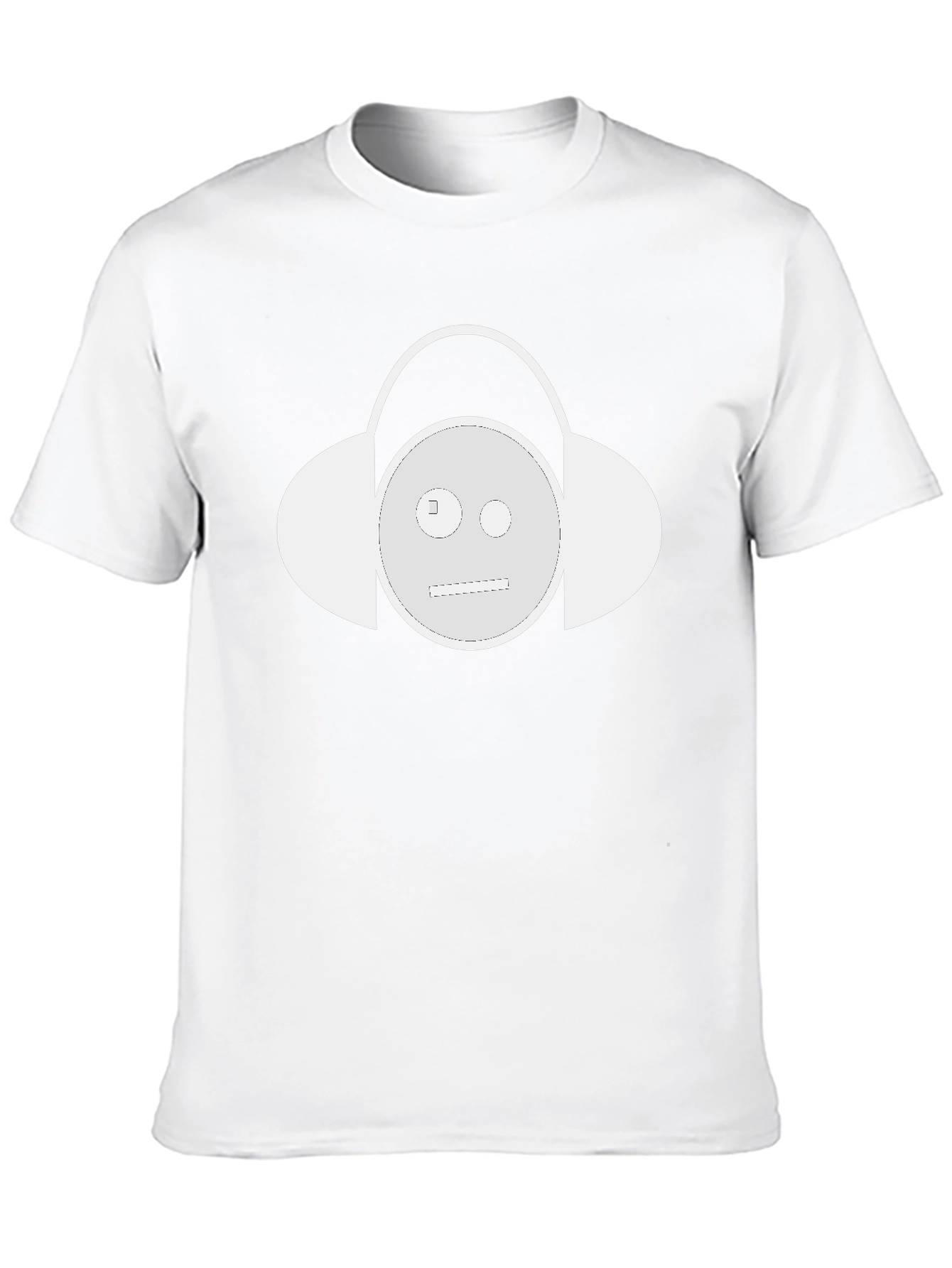 Cool Headphone Smiley Face Graphic T-Shirt