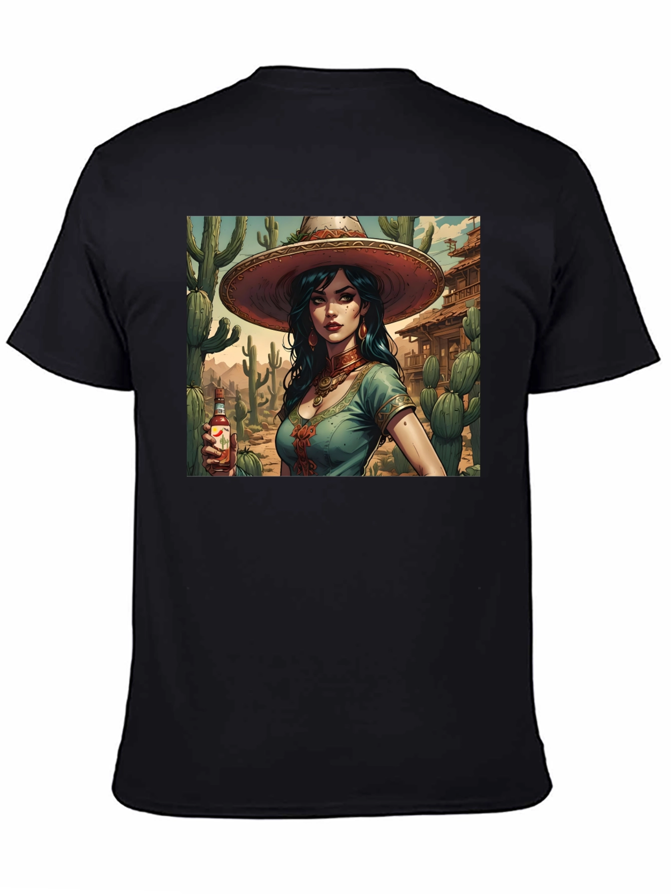 Latina Desert Queen Graphic Tee - Black