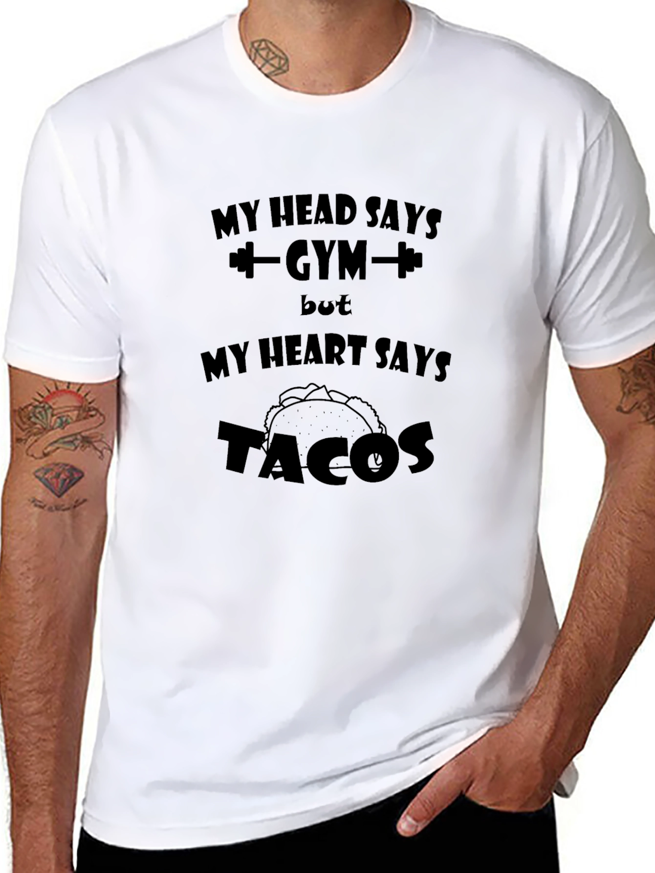 Gym vs. Tacos Graphic Tee