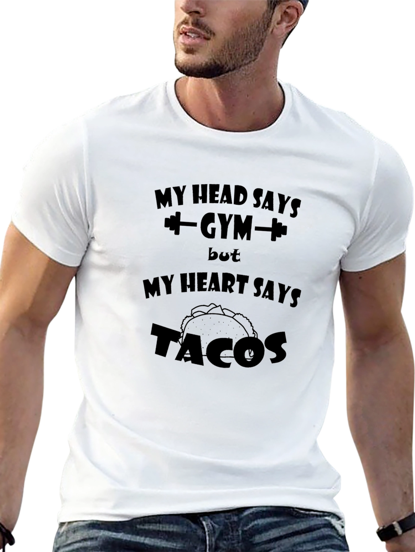 Gym vs. Tacos Graphic Tee