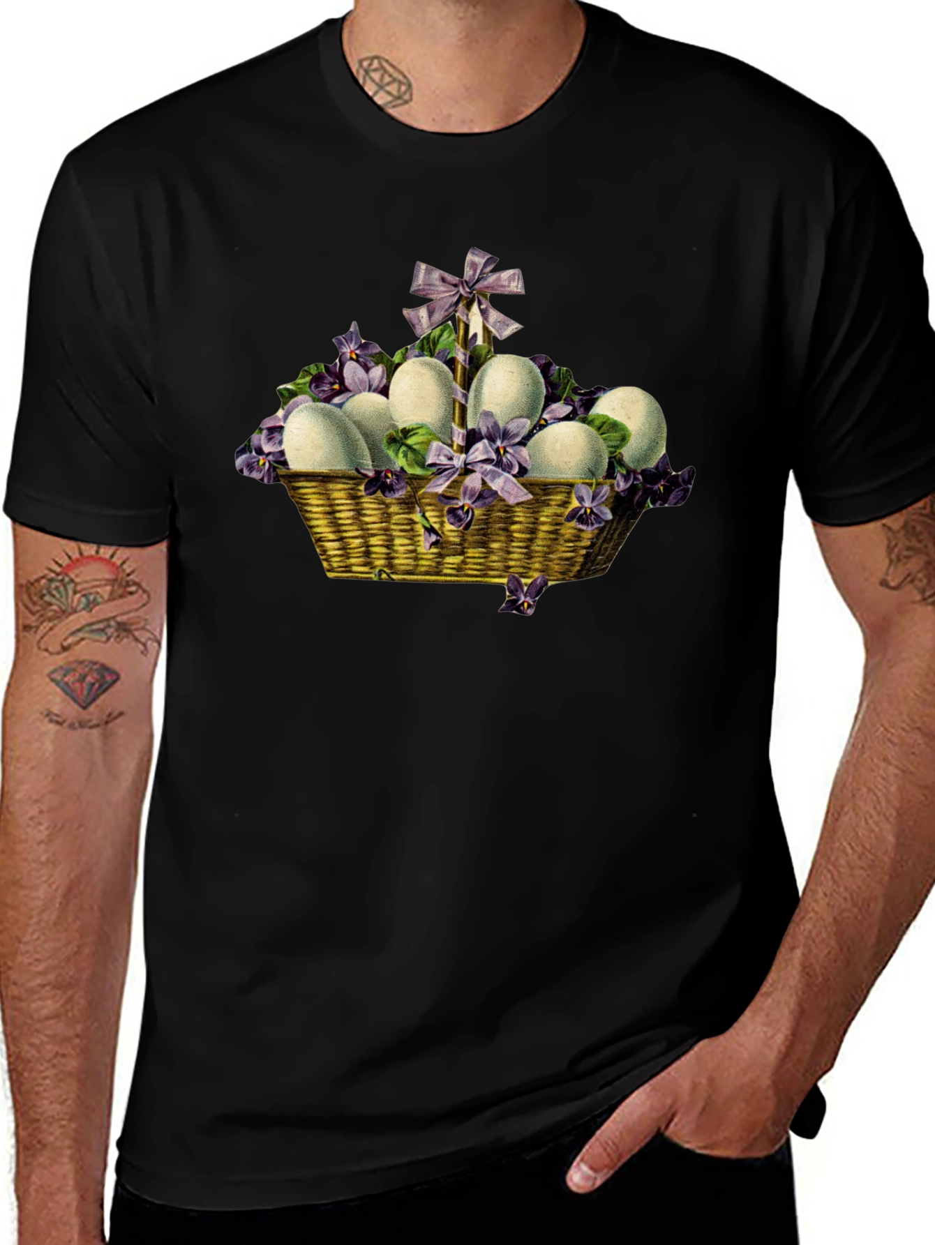 Easter Egg Basket Graphic Tee