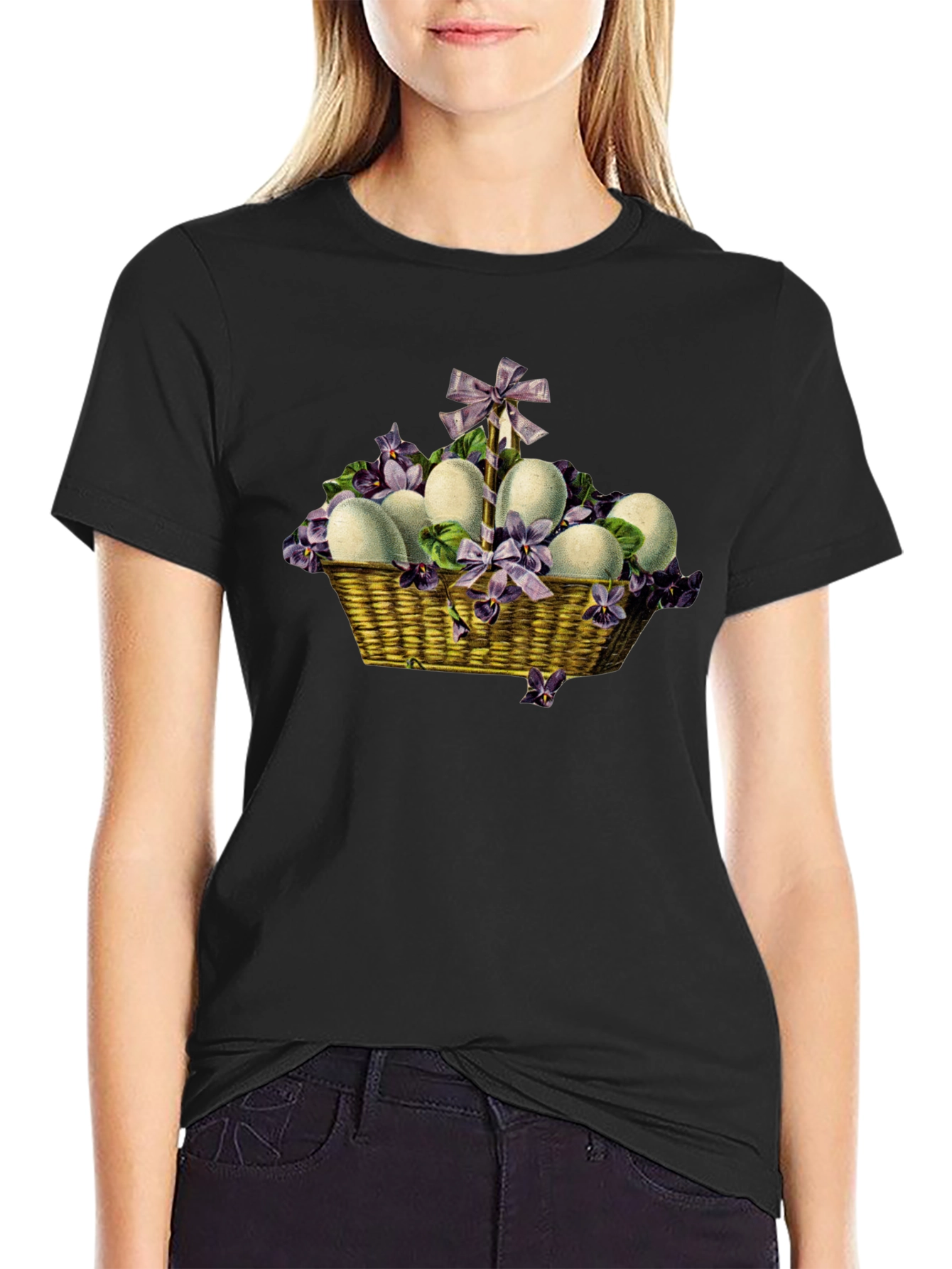 Easter Egg Basket Graphic Tee