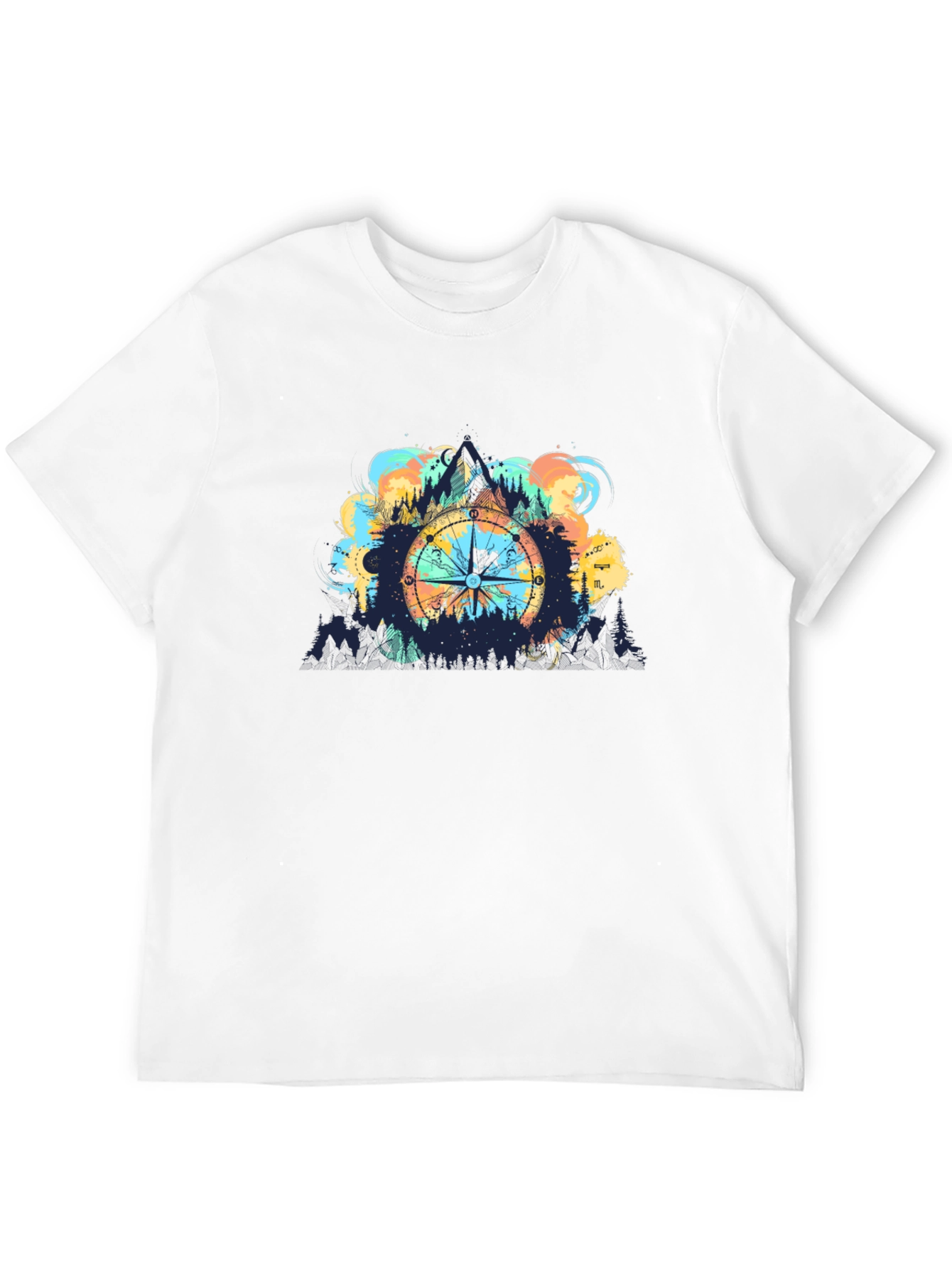Adventure Compass Graphic Black T-Shirt