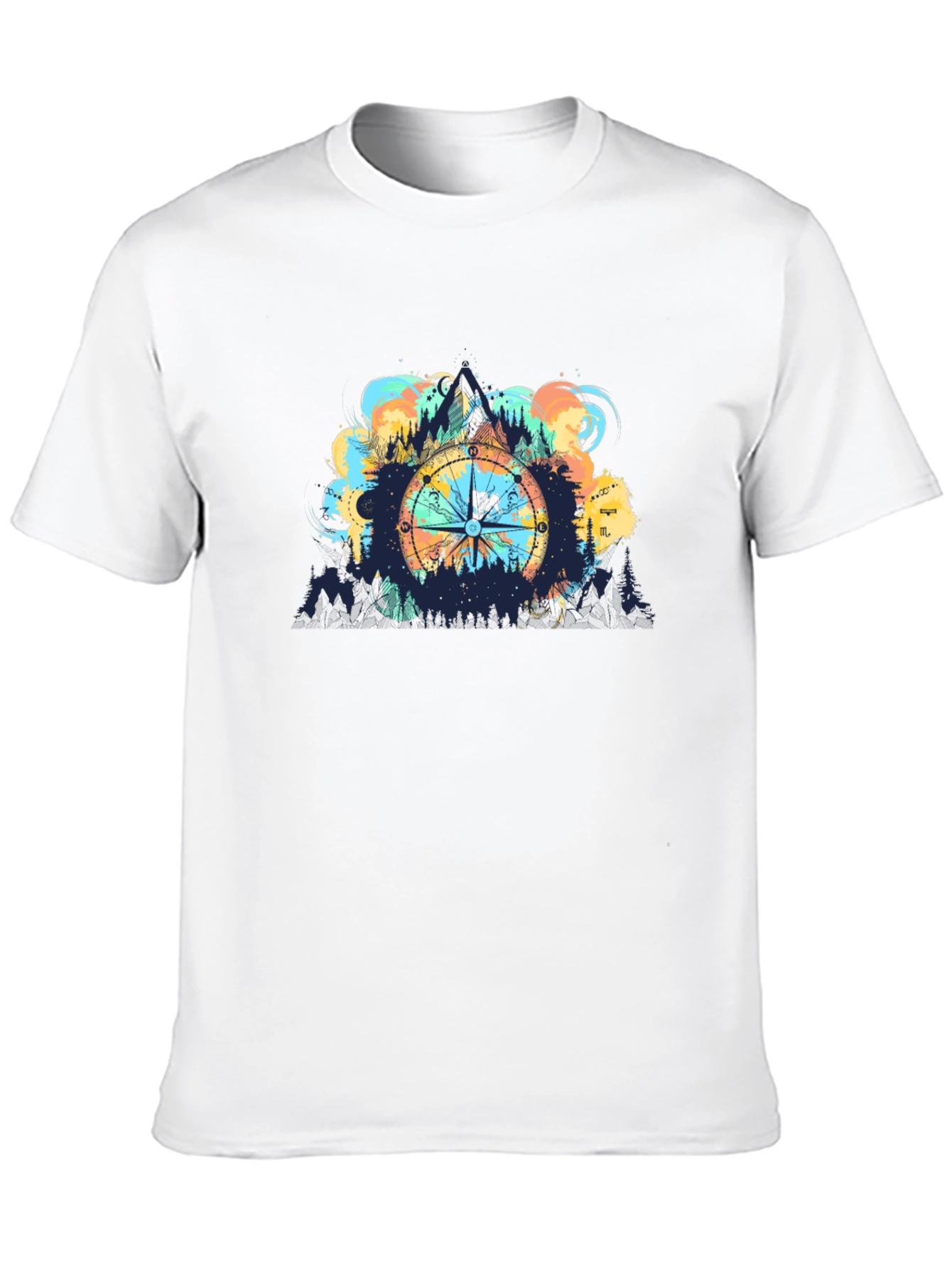 Adventure Compass Graphic Black T-Shirt