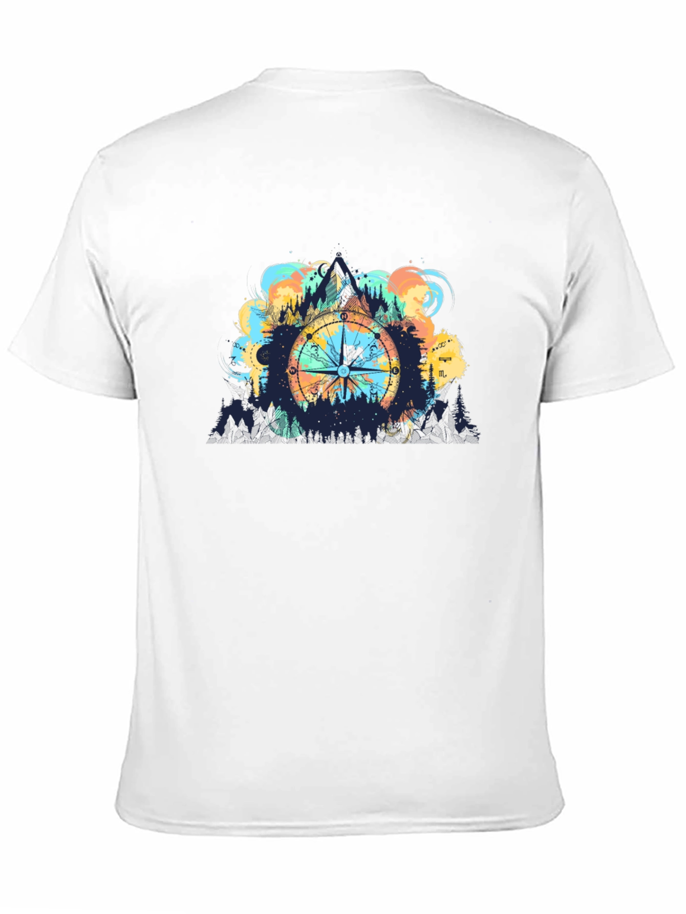Adventure Compass Graphic Black T-Shirt