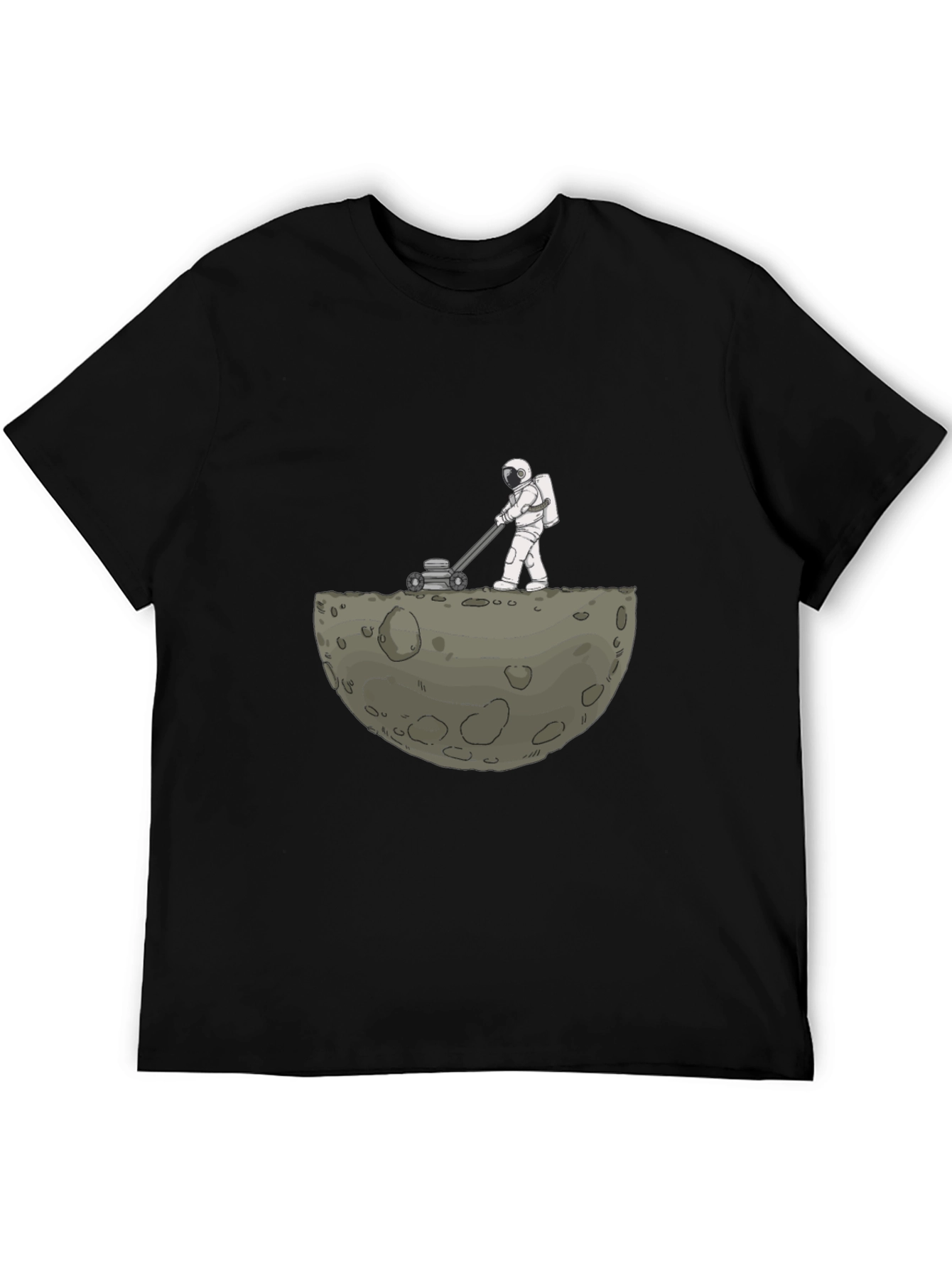 Astronaut Moon Mowing T-Shirt - Unique Graphic Tee