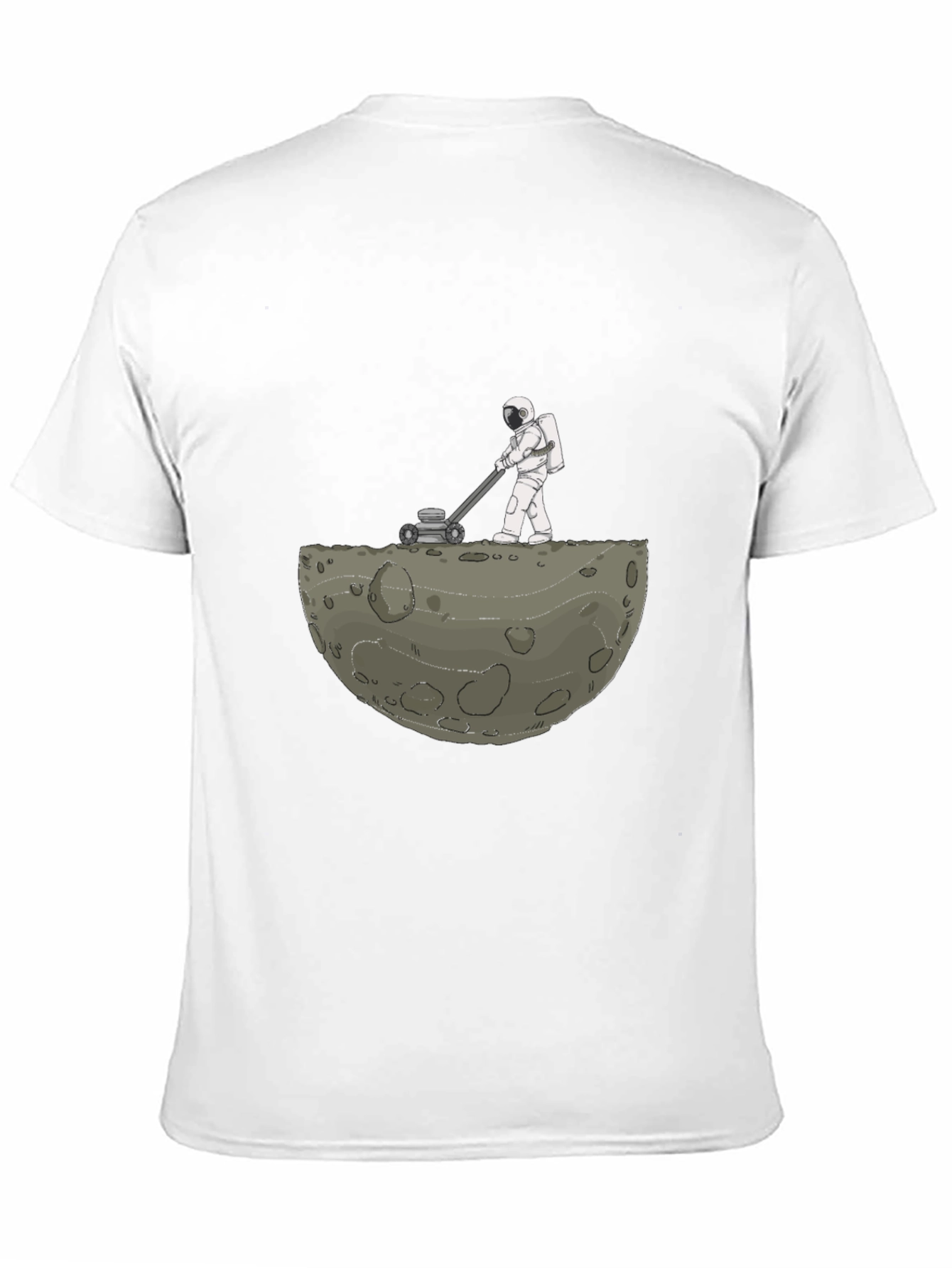 Astronaut Moon Mowing T-Shirt - Unique Graphic Tee