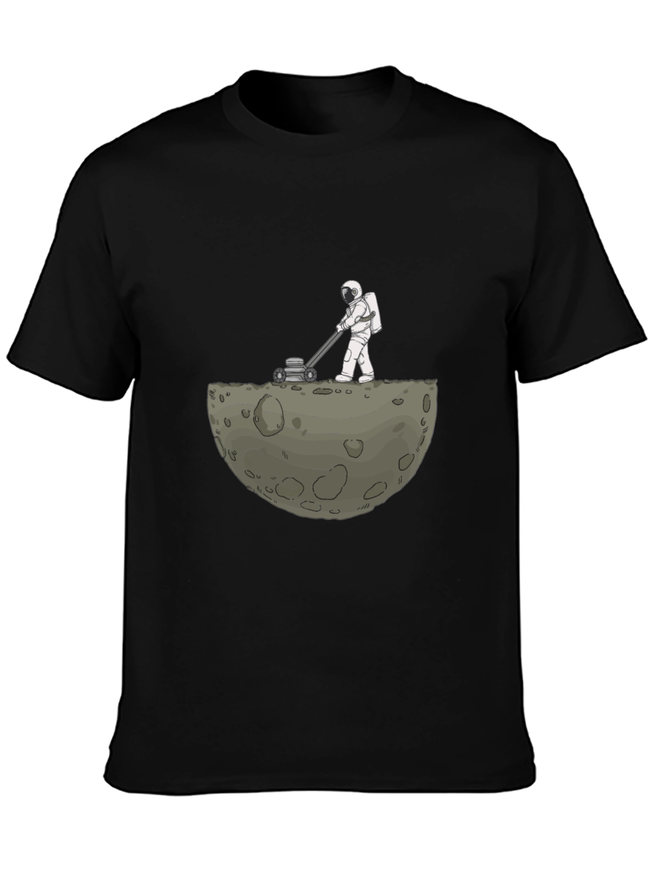 Astronaut Moon Mowing T-Shirt - Unique Graphic Tee