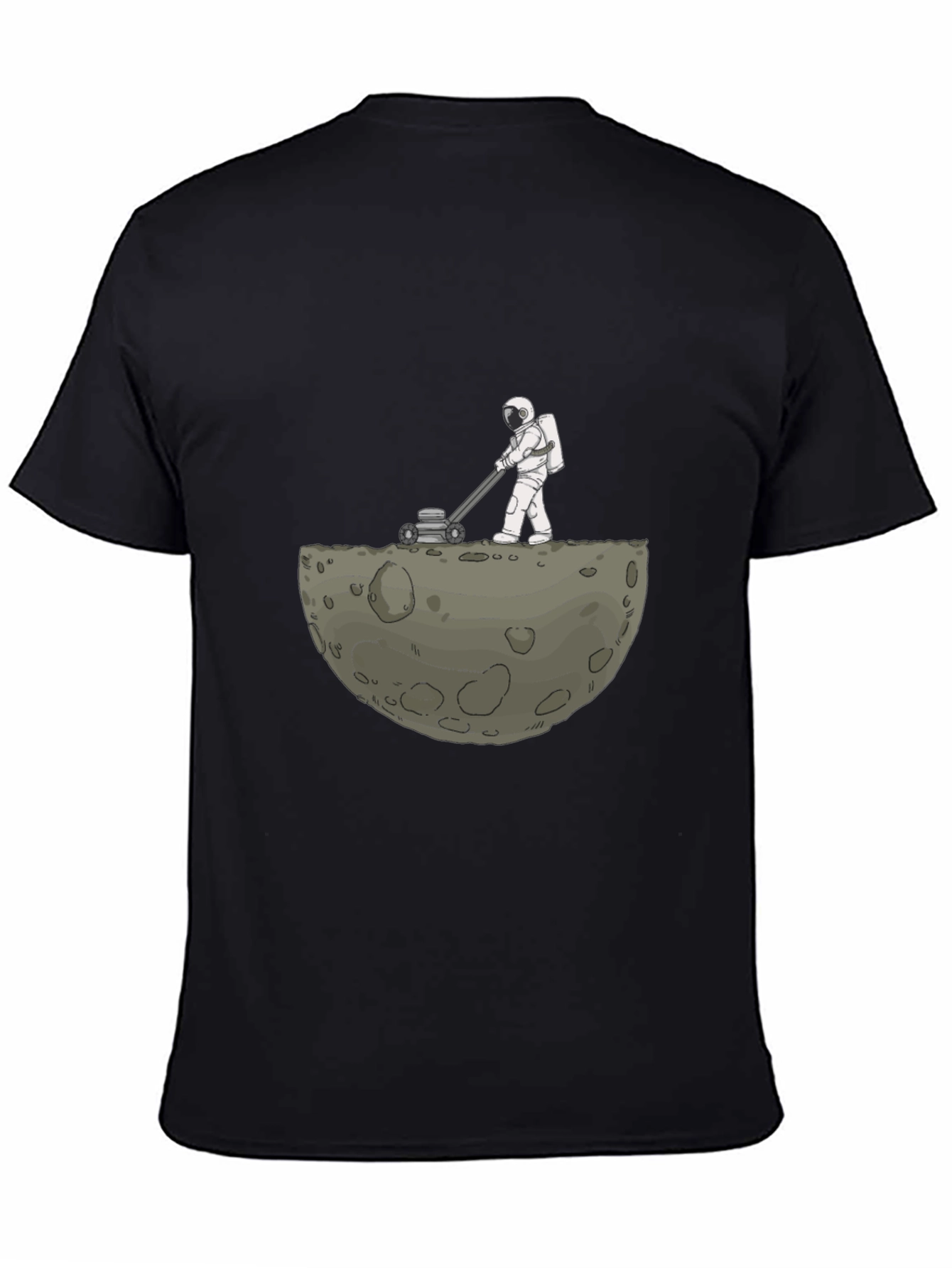 Astronaut Moon Mowing T-Shirt - Unique Graphic Tee