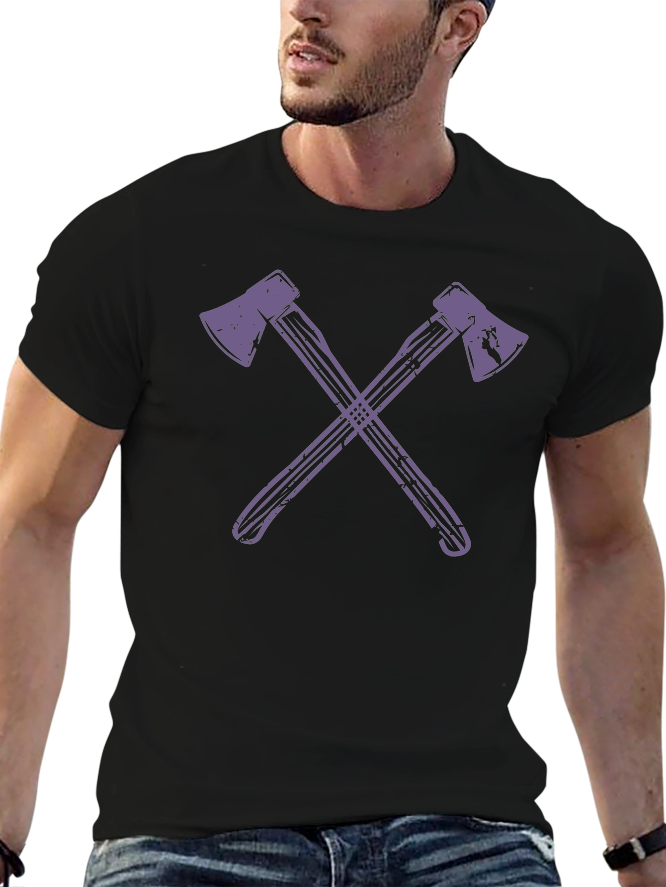 Axe Cross T-Shirt - Stylish Lumberjack Tee