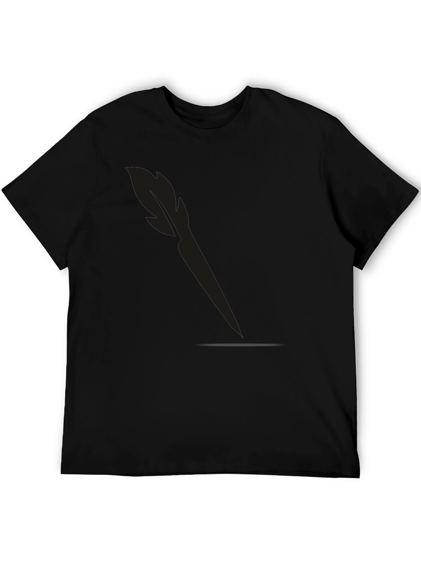 Mens Solid Black Dart T-Shirt