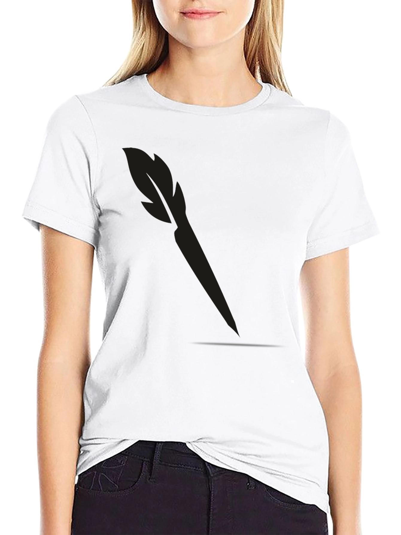 Mens Solid Black Dart T-Shirt