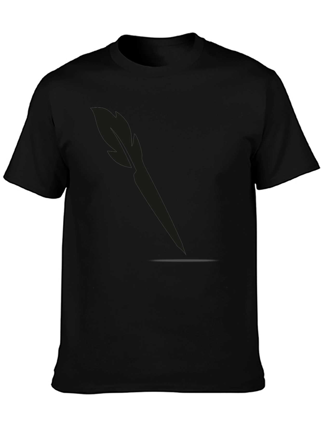 Mens Solid Black Dart T-Shirt