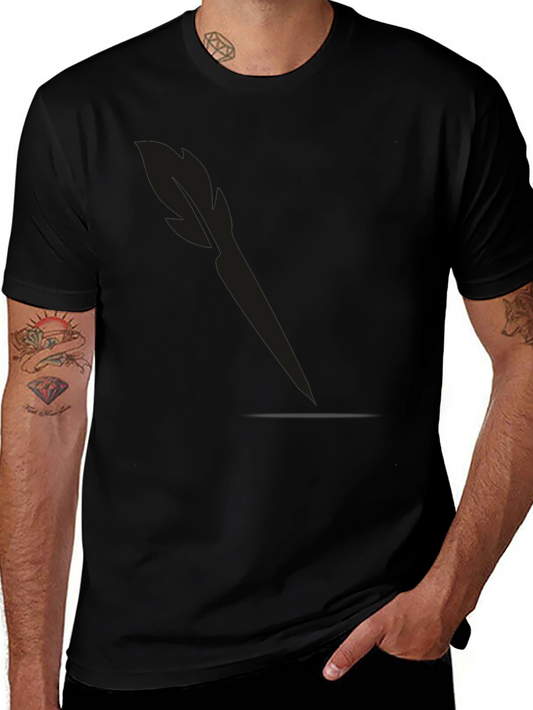 Mens Solid Black Dart T-Shirt