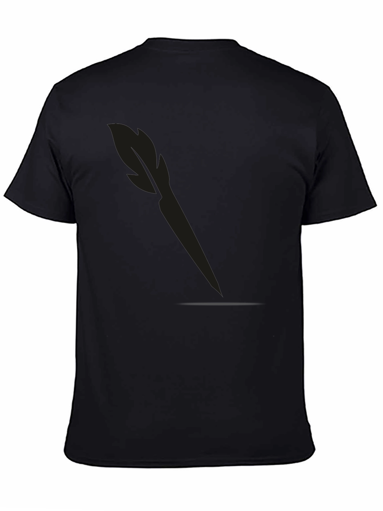 Mens Solid Black Dart T-Shirt