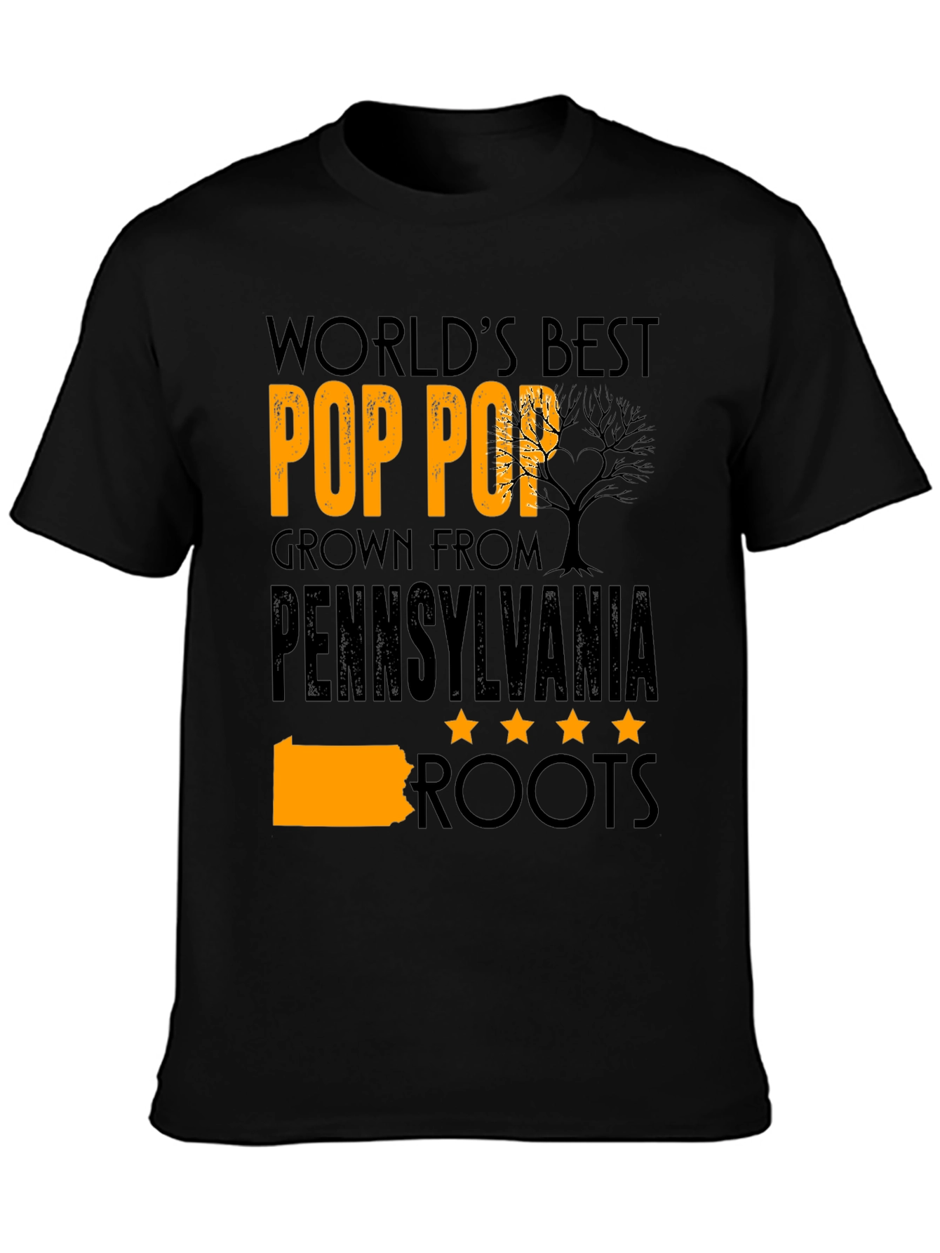 Worlds Best Pop Pop Pennsylvania Roots T-Shirt