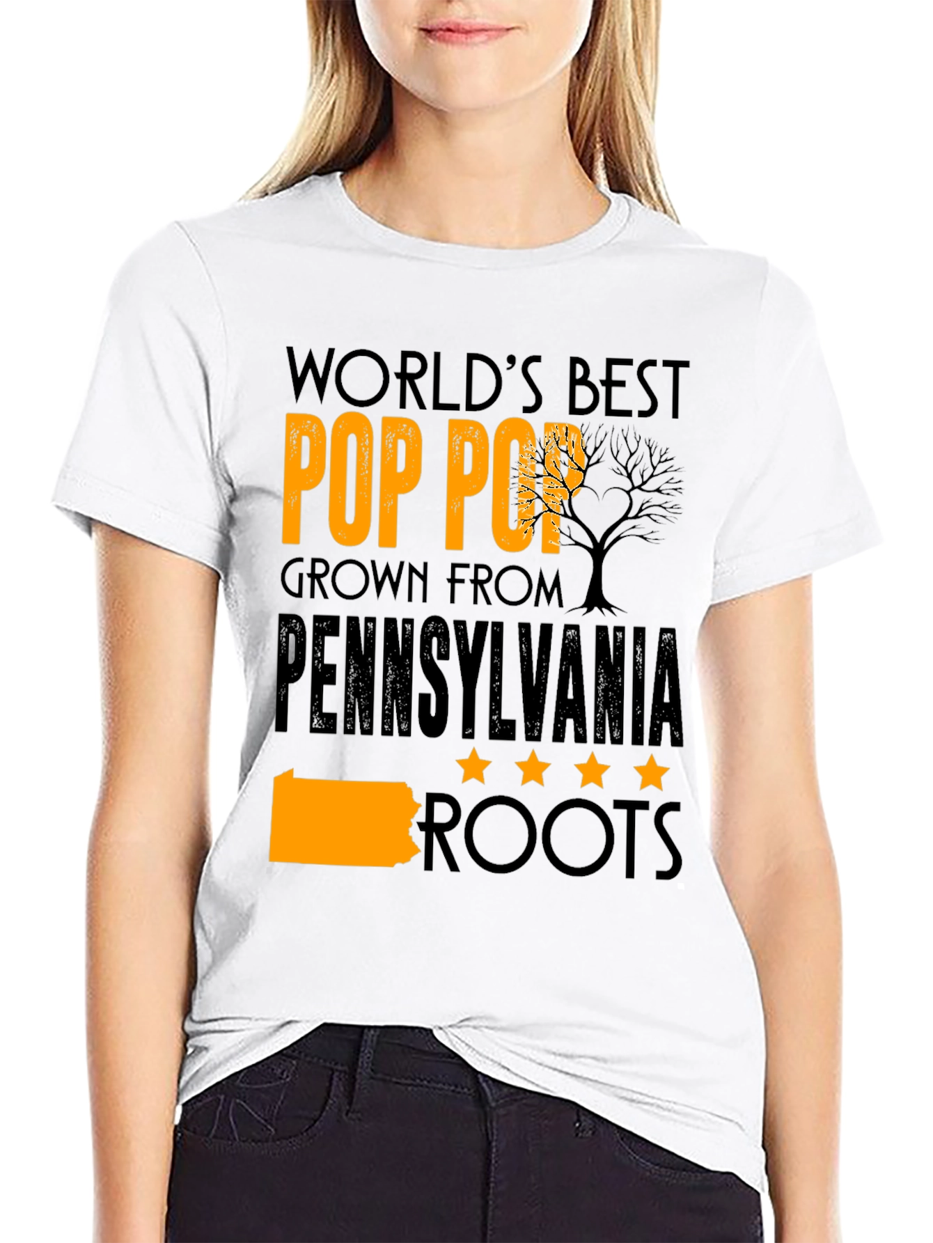 Worlds Best Pop Pop Pennsylvania Roots T-Shirt