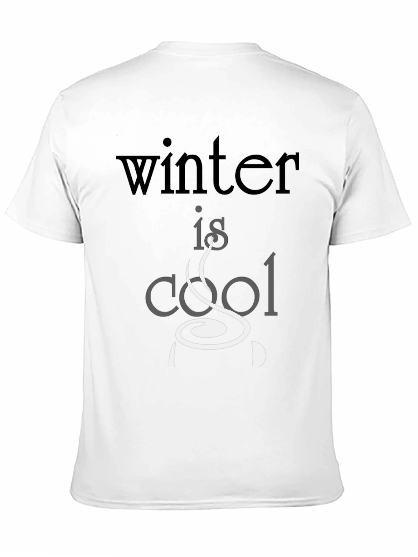 Winter Is Cool Graphic Tee - Black Cotton T-Shirt