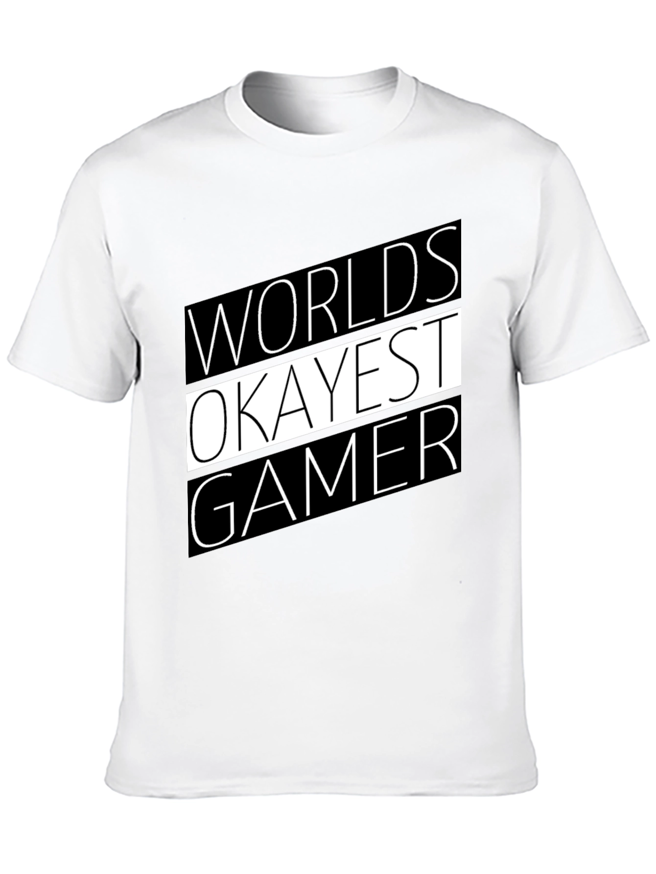Worlds Okayest Gamer T-Shirt - Black Graphic Tee