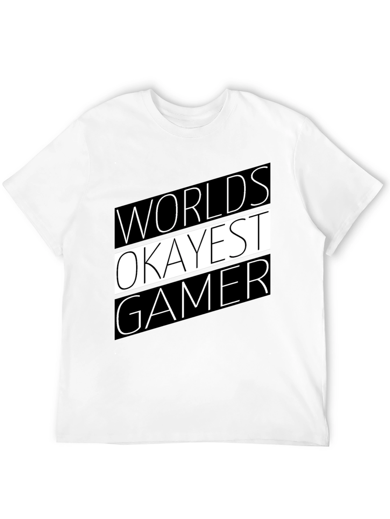 Worlds Okayest Gamer T-Shirt - Black Graphic Tee