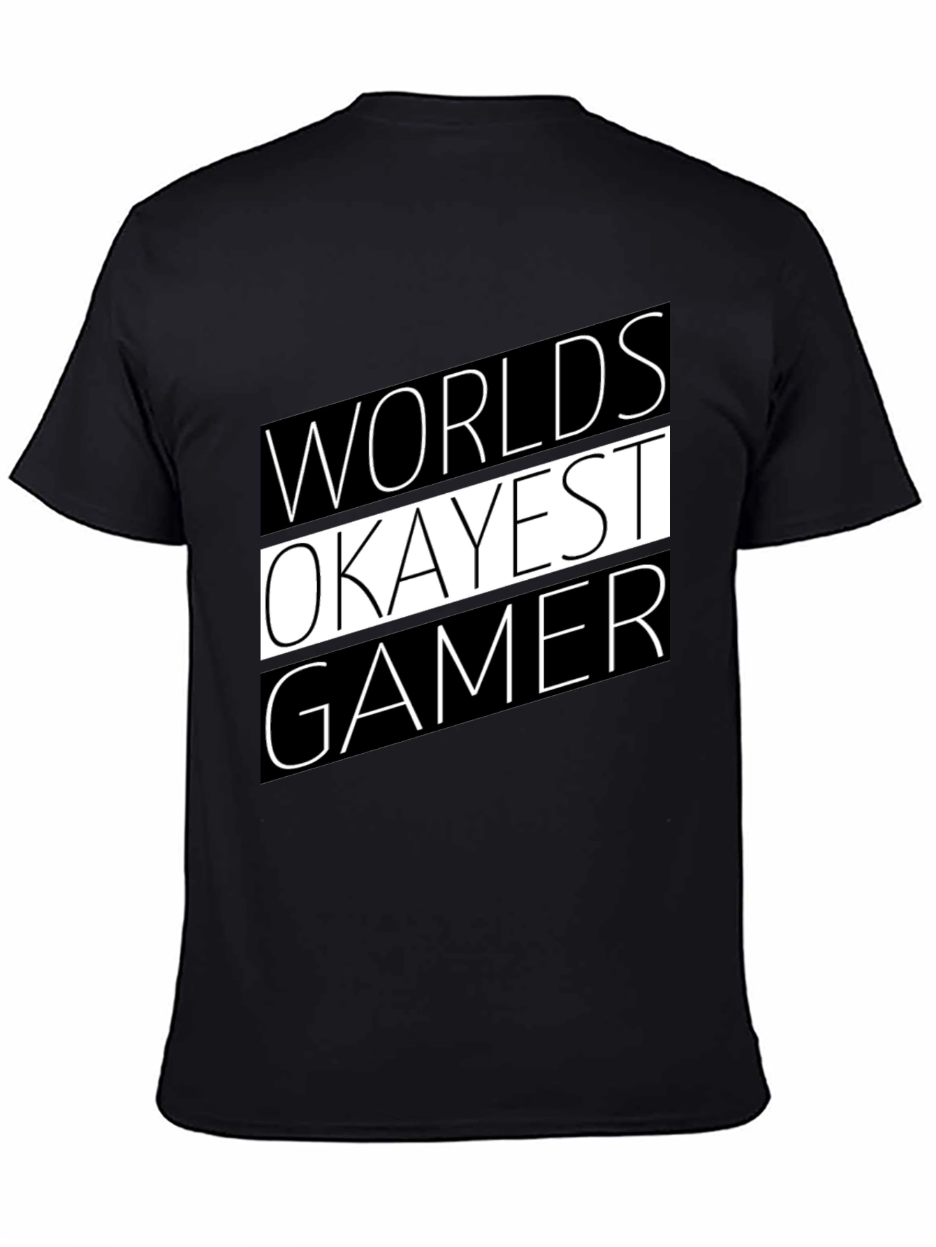 Worlds Okayest Gamer T-Shirt - Black Graphic Tee