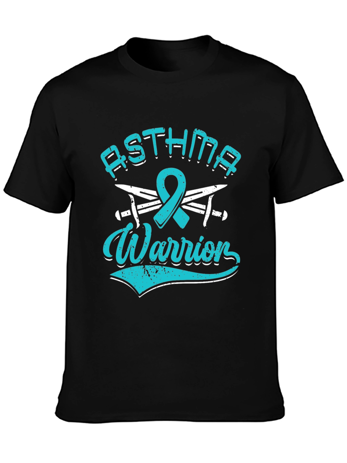 Asthma Warrior Awareness T-Shirt - Black